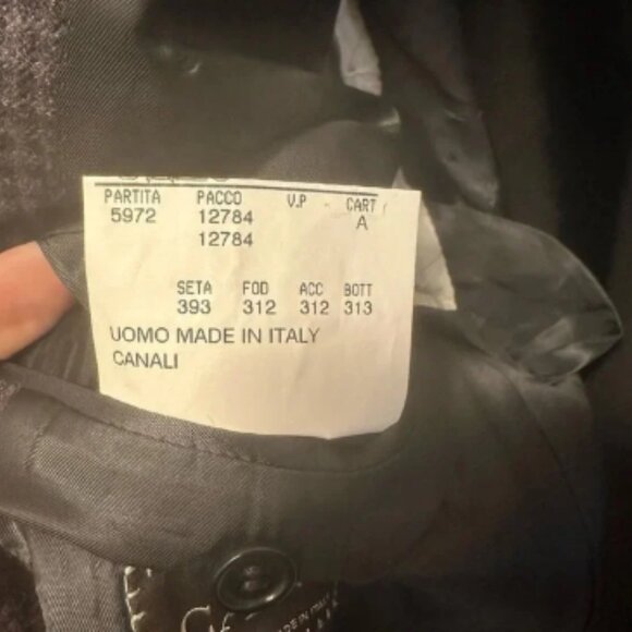 CANALI Wool Cashmere Silk Sport Coat Blazer Purple Plaid Check Italy Size 54 - Picture 9 of 11